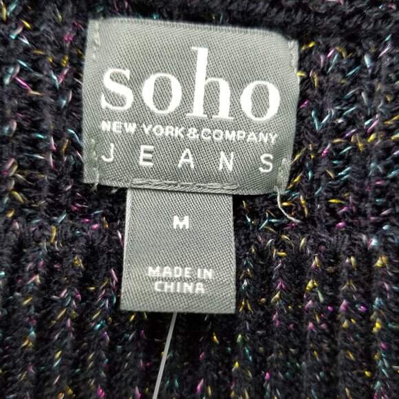 New York & Company Sweater Womens Medium Soho Black Multicolor Pullover *NWT* - Picture 3 of 13